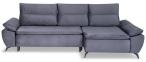 Grafitowy narożnik do salonu Milton 285x152cm prawy