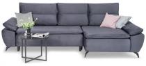 Grafitowy narożnik do salonu Milton 285x152cm prawy