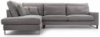 Szary narożnik w stylu loft Corblack 314x224 cm lewostronny