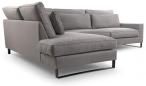 Szary narożnik w stylu loft Corblack 314x224 cm lewostronny