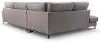 Szary narożnik w stylu loft Corblack 314x224 cm lewostronny