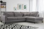 Szary narożnik w stylu loft Corblack 314x224 cm prawostronny
