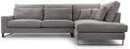 Szary narożnik w stylu loft Corblack 314x224 cm prawostronny