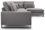Szary narożnik w stylu loft Corblack 314x224 cm prawostronny