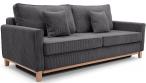 Sofa z grubą tkaniną Aris 214x104cm ciemnoszara