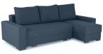 Mały narożnik rozkładany Rossa 240x143 uniwersalny, granatowy Malmo New 81