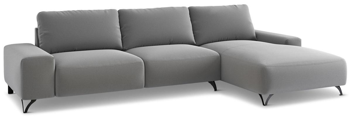 szary narożnik na nóżkach