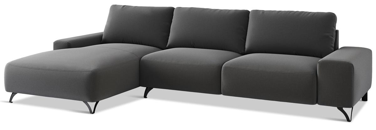 szary narożnik na nóżkach