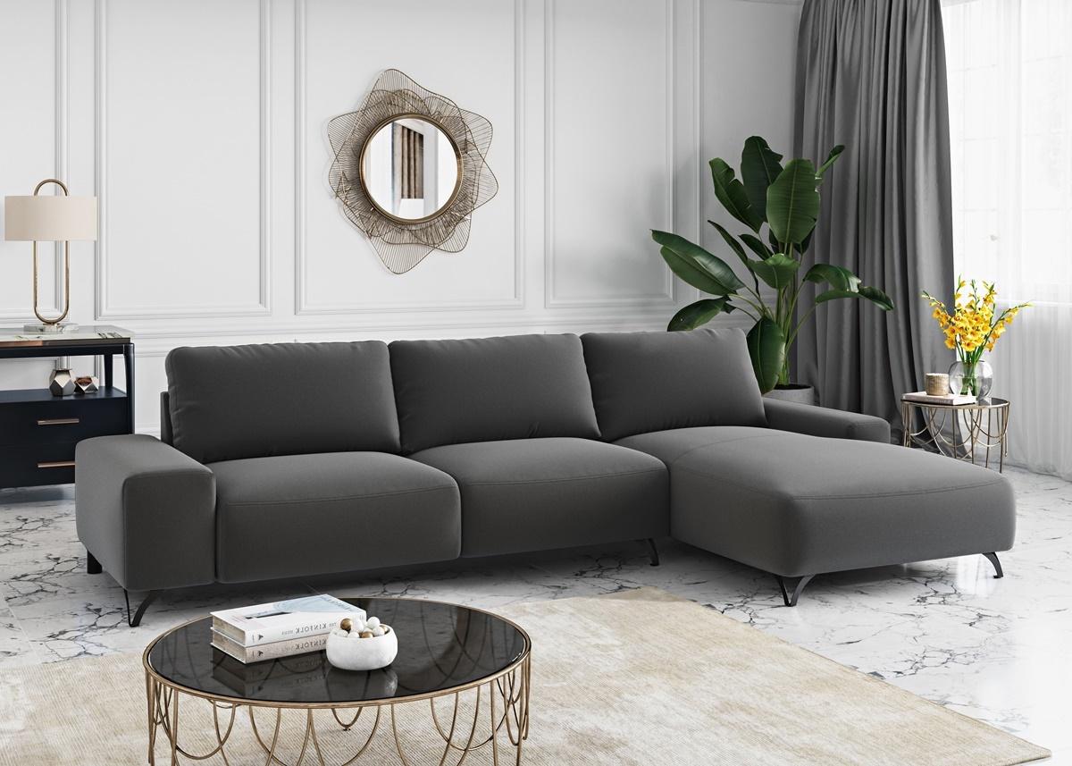 szary narożnik do salonu