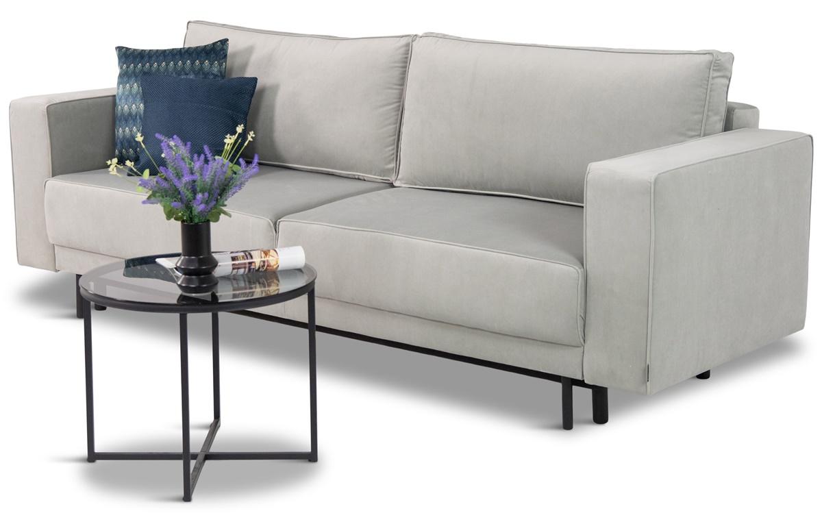 welurowa sofa do salonu