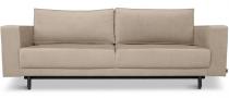 Rozkładana welurowa Sofa Modo beżowa 236x97 cm Solo 252