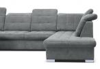 Narożnik Nicole U-kształtny Matt Velvet 85 szary 330x212cm lewy