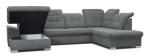 Narożnik Nicole U-kształtny Matt Velvet 85 szary 330x212cm lewy