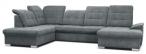 Narożnik Nicole U-kształtny Matt Velvet 85 szary 330x212cm prawy