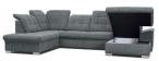 Narożnik Nicole U-kształtny Matt Velvet 85 szary 330x212cm prawy