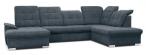 Narożnik Nicole U-kształtny Matt Velvet 93 szary 330x212cm lewy