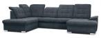 Narożnik Nicole U-kształtny Matt Velvet 93 szary 330x212cm prawy