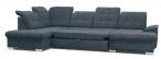 Narożnik Nicole U-kształtny Matt Velvet 93 szary 330x212cm prawy