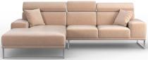Welurowy narożnik Robin 283x178 lewostronny – Amor Velvet 4304
