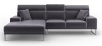 Narożnik Robin z regulowanymi zagłówkami 283x178 Amor Velvet 4321 – lewy