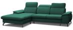 Narożnik z funkcją spania Slavio 276x184 cm lewostronny - zielony