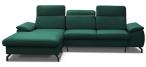 Narożnik z funkcją spania Slavio 276x184 cm lewostronny - zielony