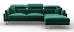 Narożnik Lilly 257x188 cm prawostronny – zielony