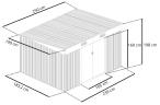 Domek jednospadowy ogrodowy Linker 250x190cm (4,3m2) - szary