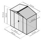 Domek ogrodowy na rowery Agger 213x127cm (2,4m2) - Wood