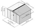 Nowoczesna szopa ogrodowa antracyt Agger 277x255cm (6,5m2)