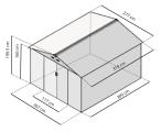 Domek metalowy na narzędzia 277x319cm (8,2m2) Agger – Szary