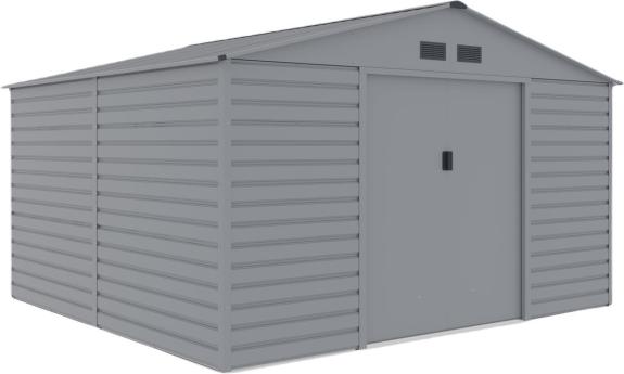 Šedá kovová kůlna na nářadí Agger 340x319x205cm