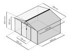 Schowek narzędziowy z metalu Agger 340x319cm (10,8m2) – Antracyt