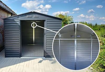 metalowa szopa na narzędzia