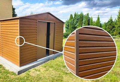 blaszany domek narzędziowy 3,4x4