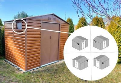 domek narzędziowy z oknem