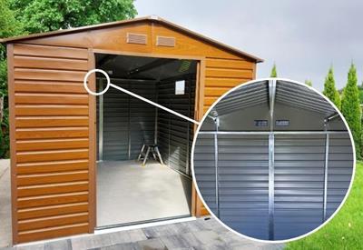 metalowa szopa na narzędzia