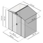 Domek narzędziowy blaszany drewnopodobny wood Dummer 213x195x213cm (3,7m2)