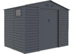Domek narzędziowy blaszak Dummer 277x195x221cm (4,8m2) – Antracyt