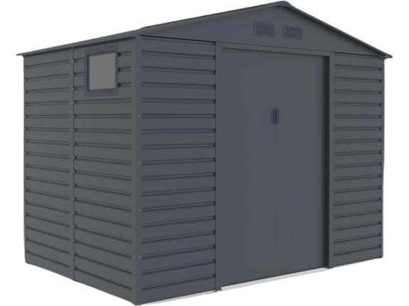 Zahradní domek s robustní kovovou konstrukcí Dummer 277x191x219cm - Antracit