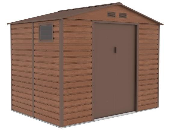 Căsuță de grădină metalică Dummer 277x191x219cm - Lemn L15 - Gartwerk