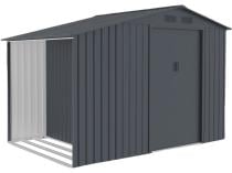 Domek narzędziowy z wiatą Wipper 278x191cm (3,7m2) – Antracyt