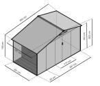 Metalowa szopa z drewutnią Wipper 342x191cm (4,8m2) – Wood