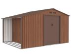 Blaszany domek narzędziowy z drewutnią Wipper 342x255cm (6,5m2) – Wood