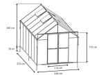 Szklarnia ogrodowa z poliwęglanu 244x372x240cm