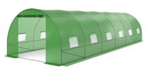Tunel foliowy metalowy 3x9m z podwójnymi drzwiami – zielony