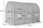 Folia na tunel metalowy 3x2x2m - biała - wersja 2022