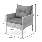 Fotel technorattanowy Perata – Natural