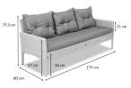 Sofa trzyosobowa Perata – Brown
