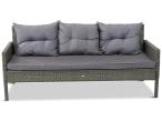 Třímístnou pohovka pro 3 osoby 166 cm - technoratan - Perata - Dark Grey